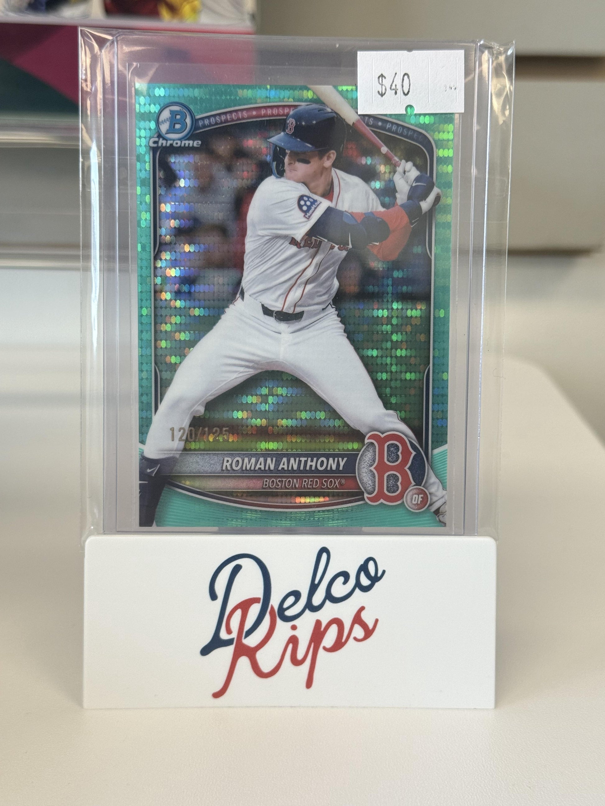 2025 Bowman Chrome #BCP-167 Roman Anthony Prospects Aqua Geometric #/125