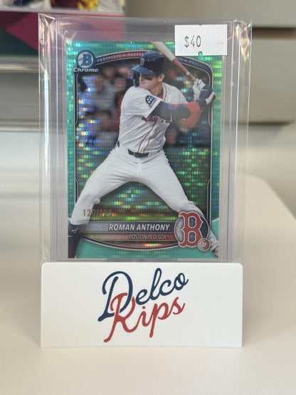 2025 Bowman Chrome #BCP-167 Roman Anthony Prospects Aqua Geometric #/125