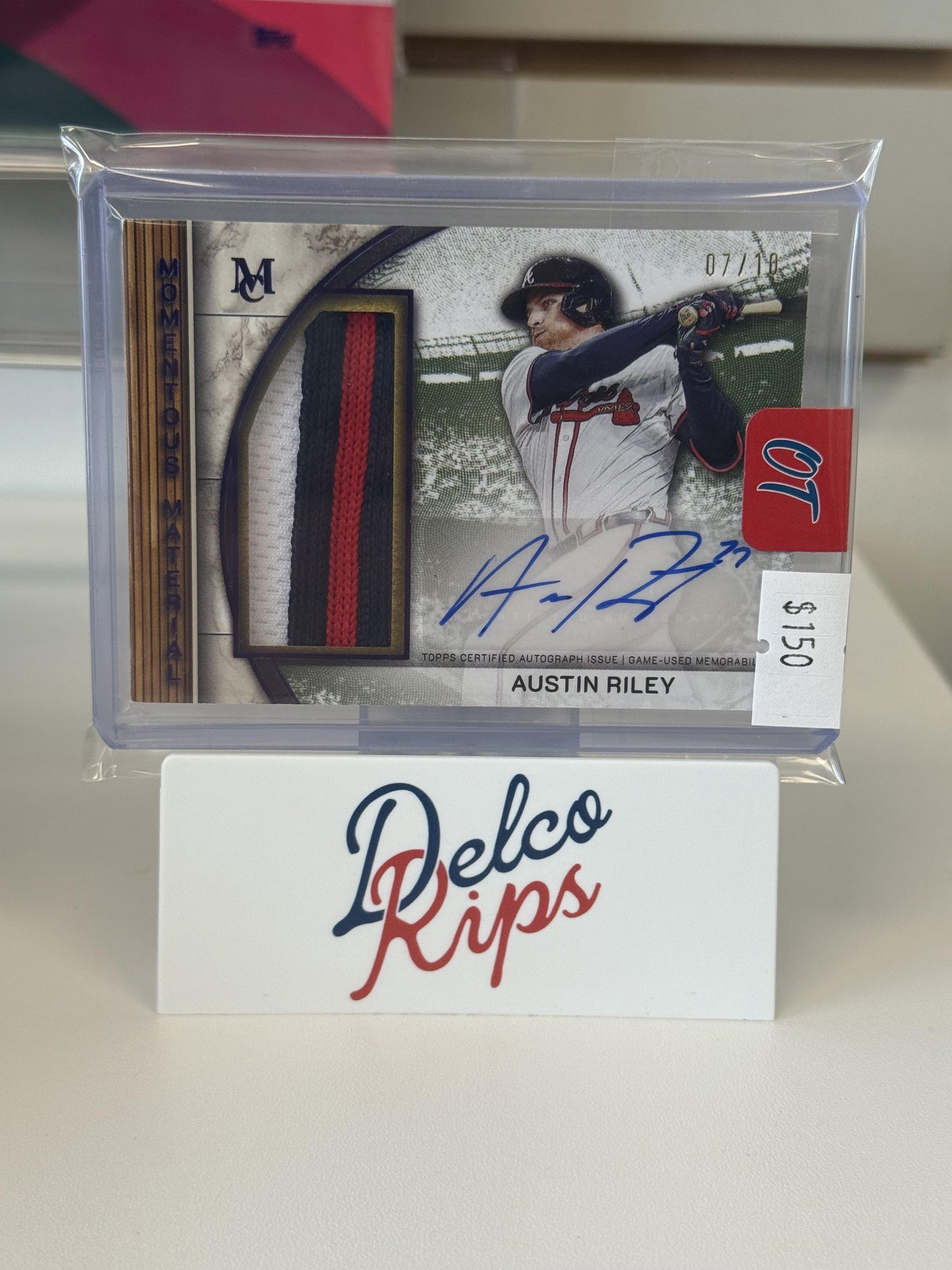 2025 Topps Museum #MMJPA-AR Austin Riley Momentus Material Autographs Purple /10