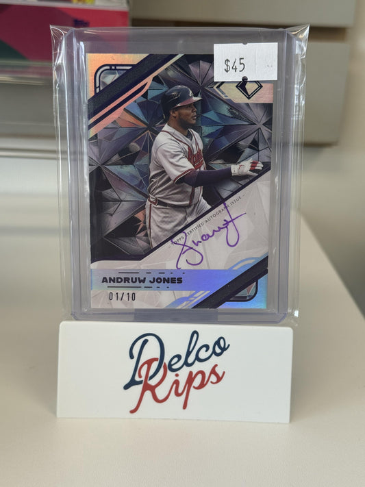 2025 Topps Diamond Icons #WPA-AJO Andruw Jones Autographs Purple Ink #/10