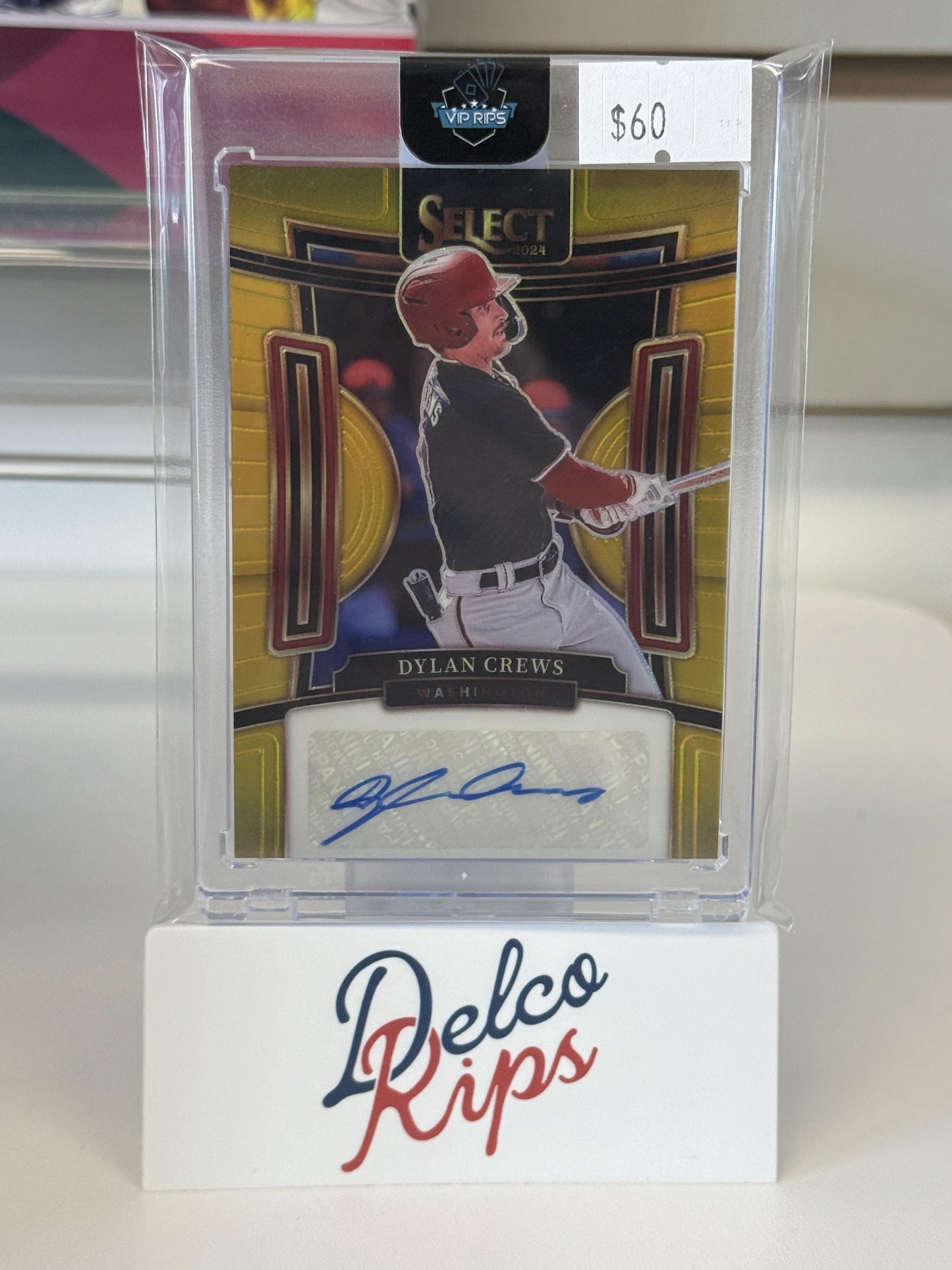 2024 Panini Select #SIG-DC Dylan Crews Signatures Gold Flash Prizms #/10
