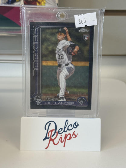 2025 Topps Chrome Update Sapphire #USC18 Chase Dollander Black Sapphire #/10