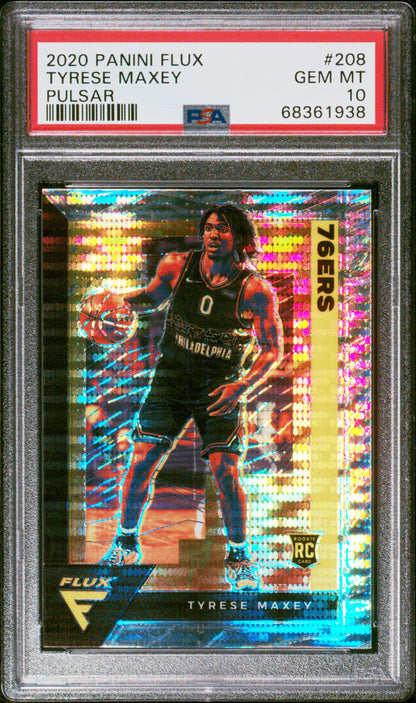 2020 Panini Flux #208 Tyrese Maxey Pulsar PSA 10