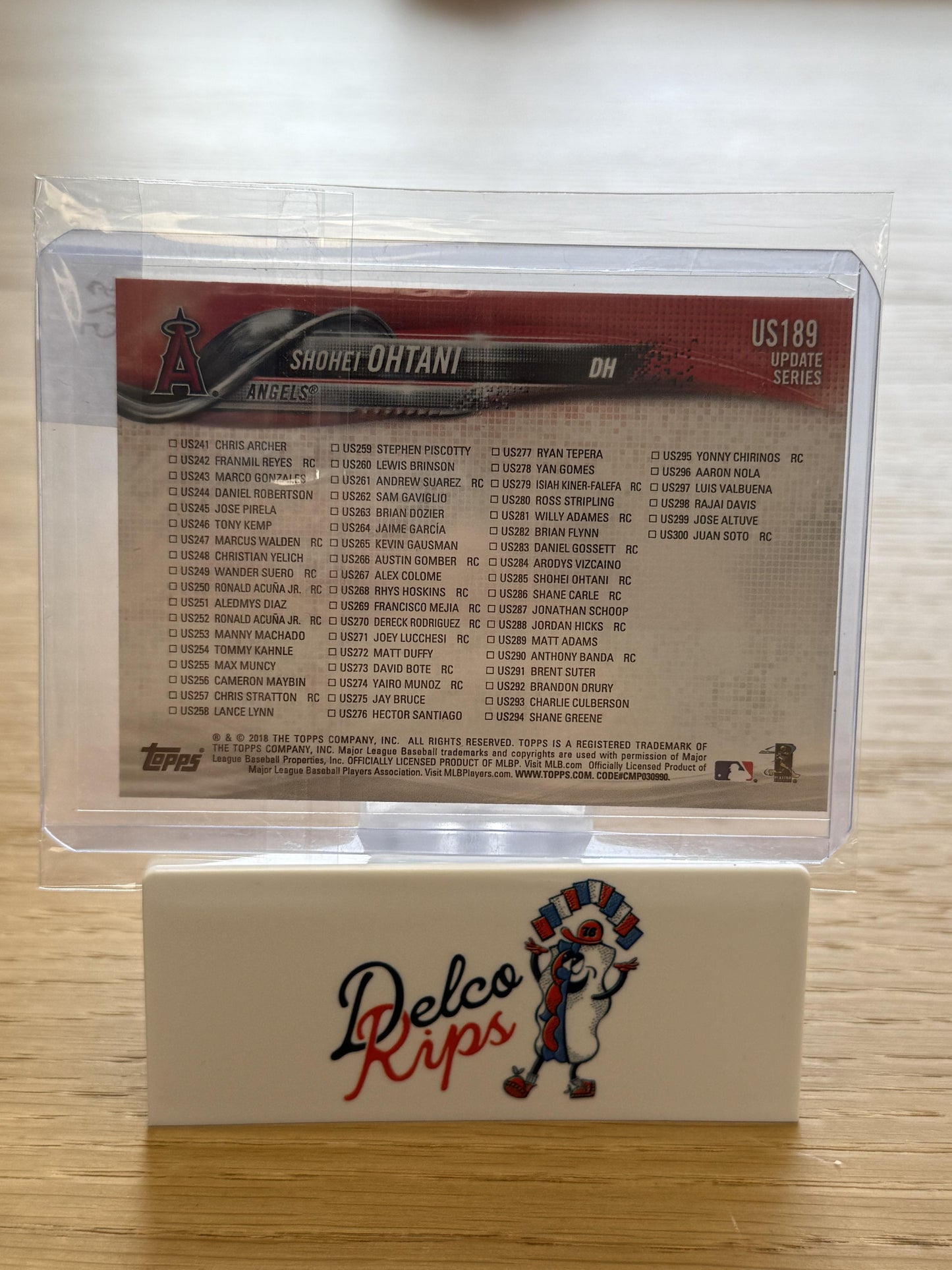 2018 Topps Update Series #US189 Shohei Ohtani
