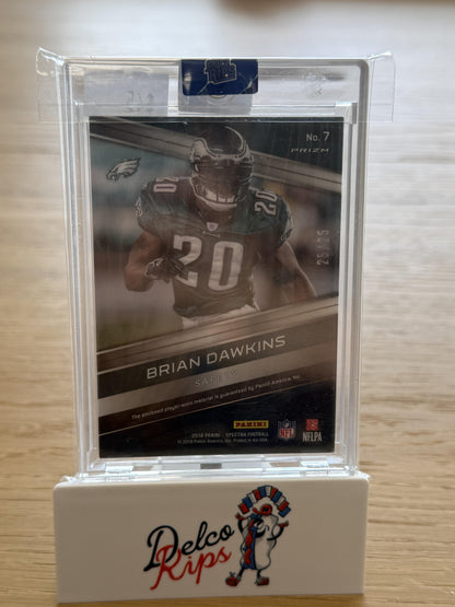 2018 Panini Spectra #7 Brian Dawkins Epic Legends Materials Neon Green #/25