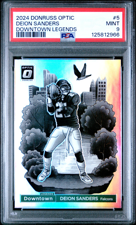 2024 Panini Donruss Optic Downtown Legends #5 Deion Sanders PSA 9