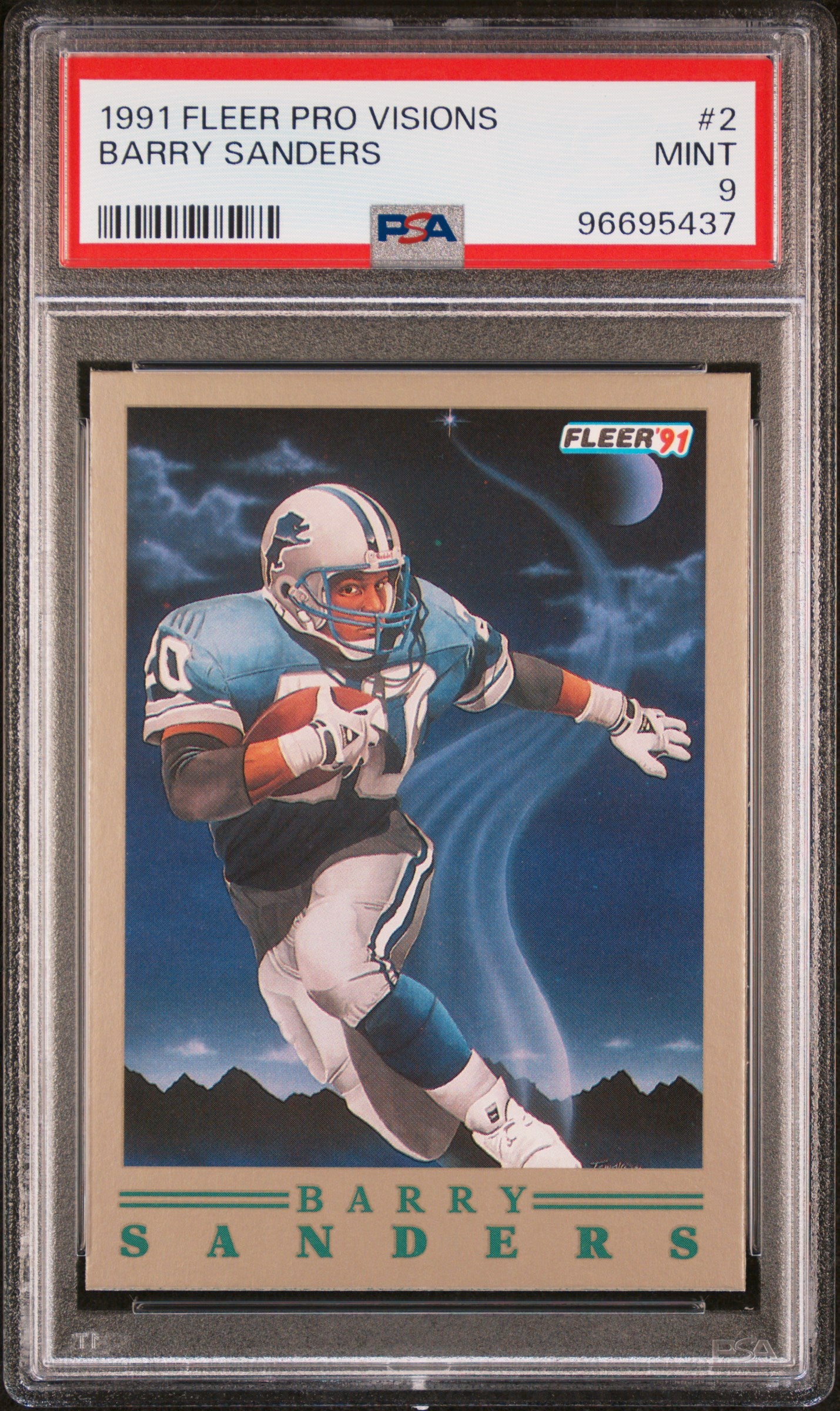 1991 Fleer Pro-Visions #2 Barry Sanders PSA 9