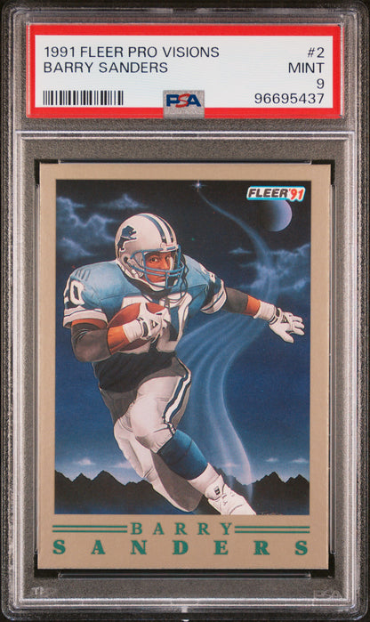1991 Fleer Pro-Visions #2 Barry Sanders PSA 9