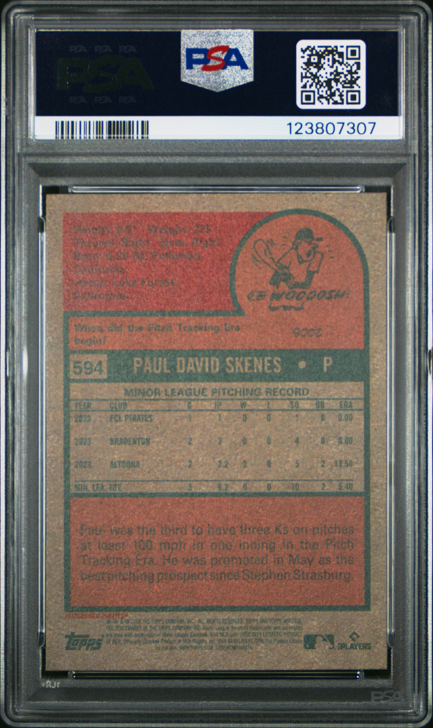 2024 Topps Heritage #594 Paul Skenes PSA 10