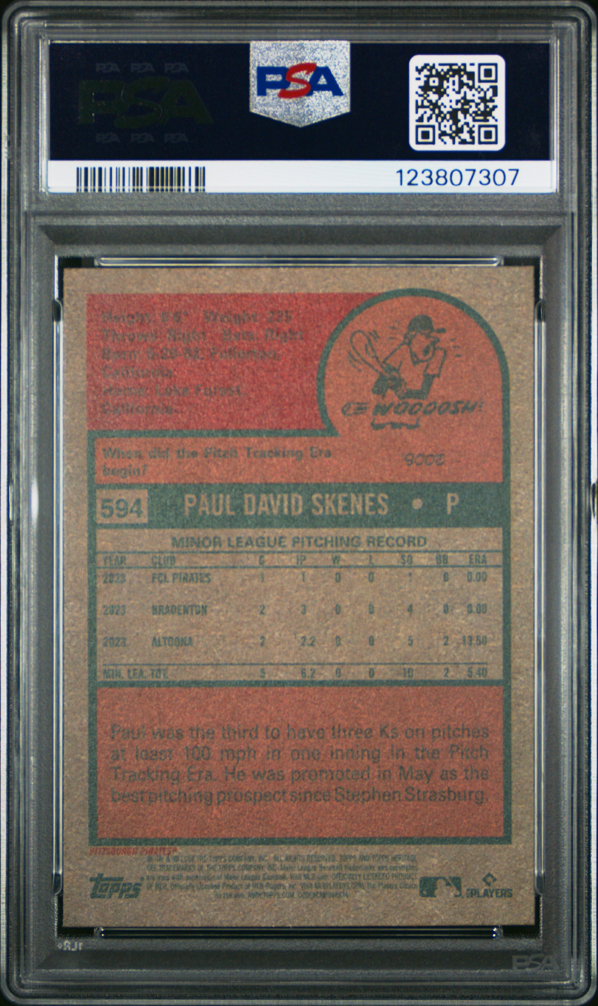 2024 Topps Heritage #594 Paul Skenes PSA 10