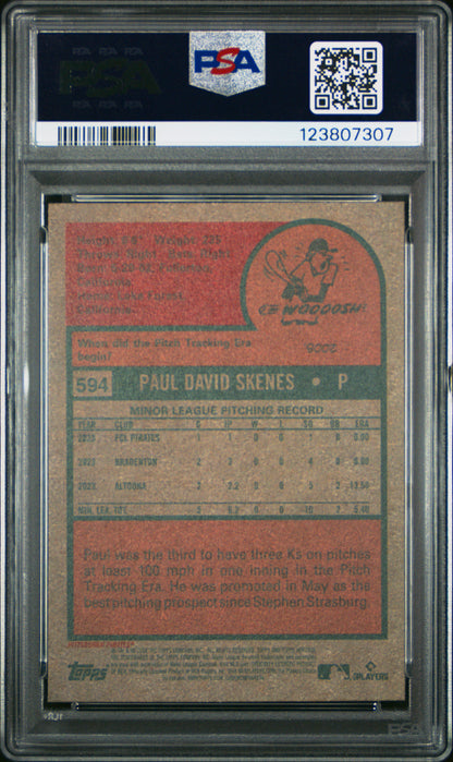 2024 Topps Heritage #594 Paul Skenes PSA 10