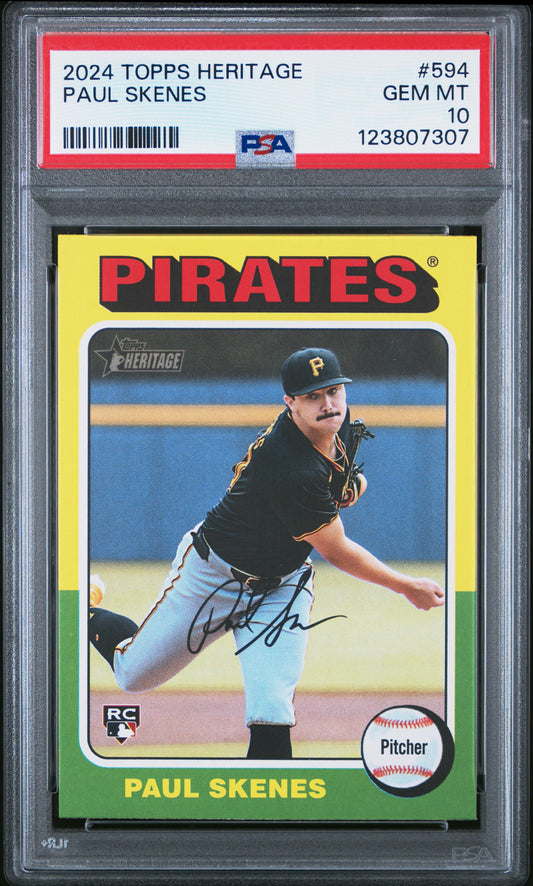2024 Topps Heritage #594 Paul Skenes PSA 10