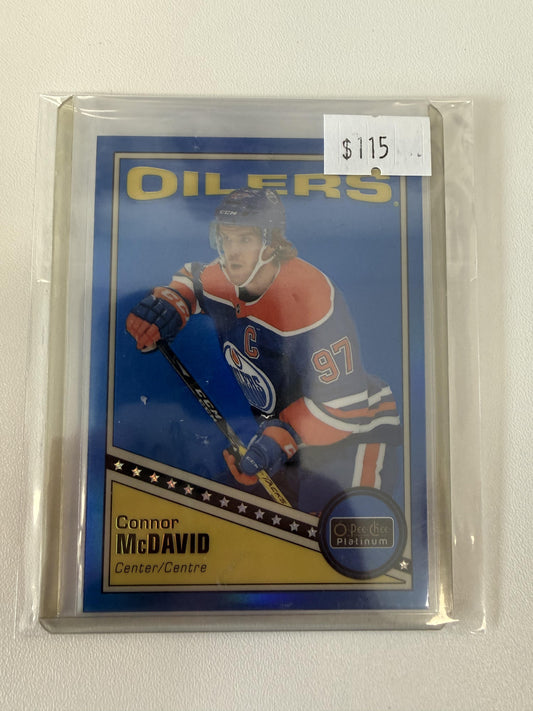 2019-20 O-Pee-Chee Platinum #R-1 Connor McDavid Retro-Blue-Rainbow #/149