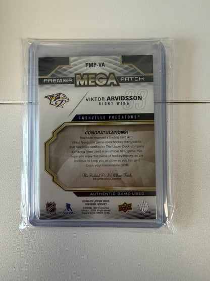 2019-20 Upper Deck #PMP-VA Viktor Arvidsson Mega- Shoulder Logo #/4
