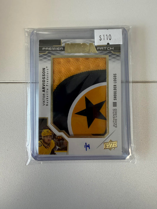 2019-20 Upper Deck #PMP-VA Viktor Arvidsson Mega- Shoulder Logo #/4