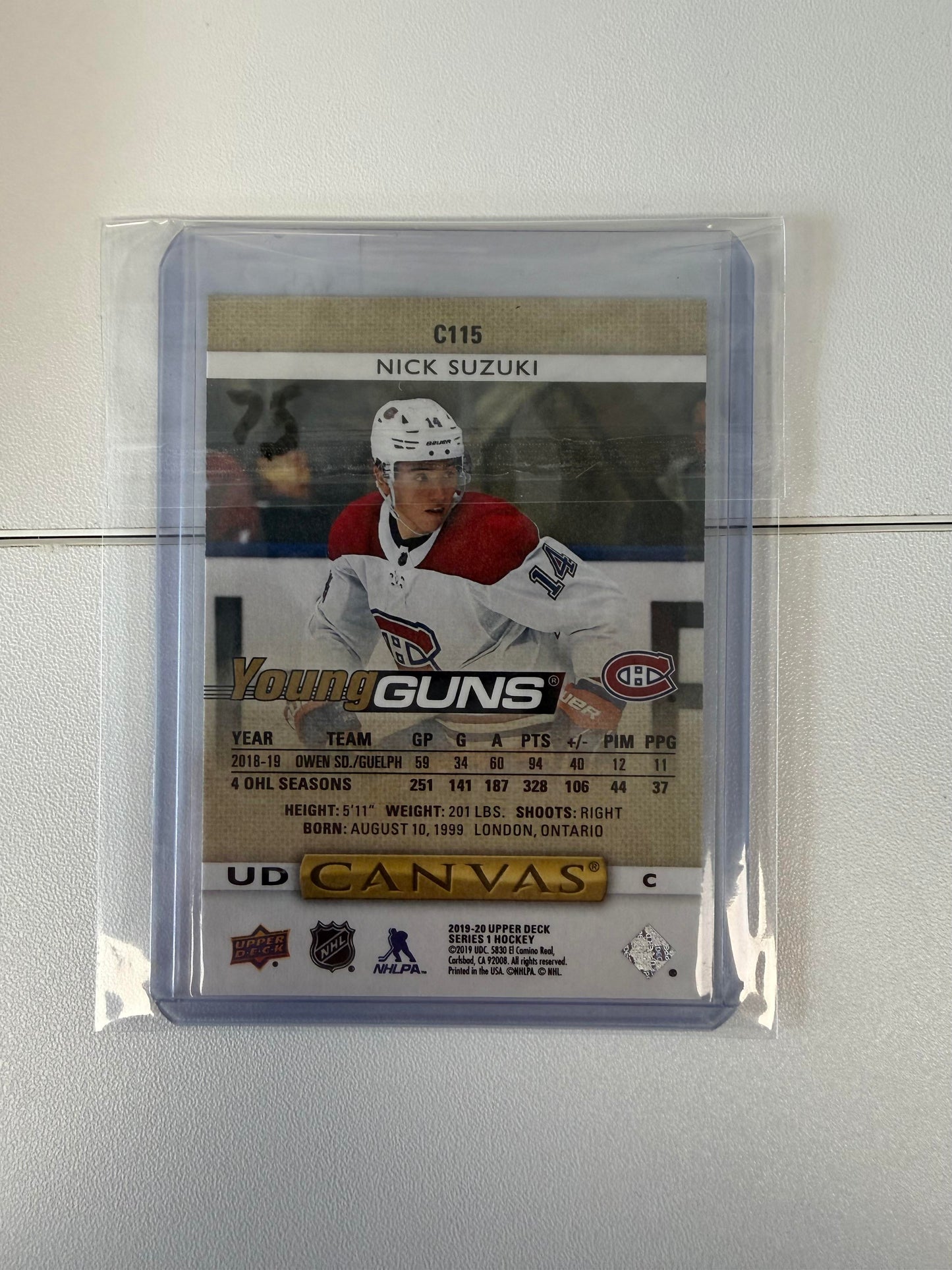 2019-20 Upper Deck #C115 Nick Suzuki UD Canvas