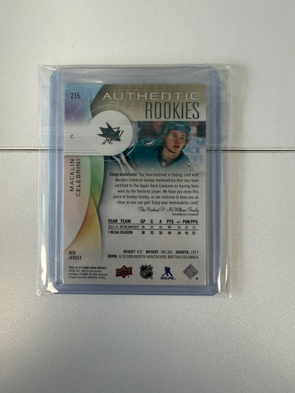 2024-25 SP Game Used #215 Macklin Celebrini Red Jersey