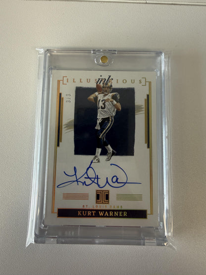 2022 Panini Impeccable #INK-KWA Kurt Warner Illustrious Ink Gold #/3