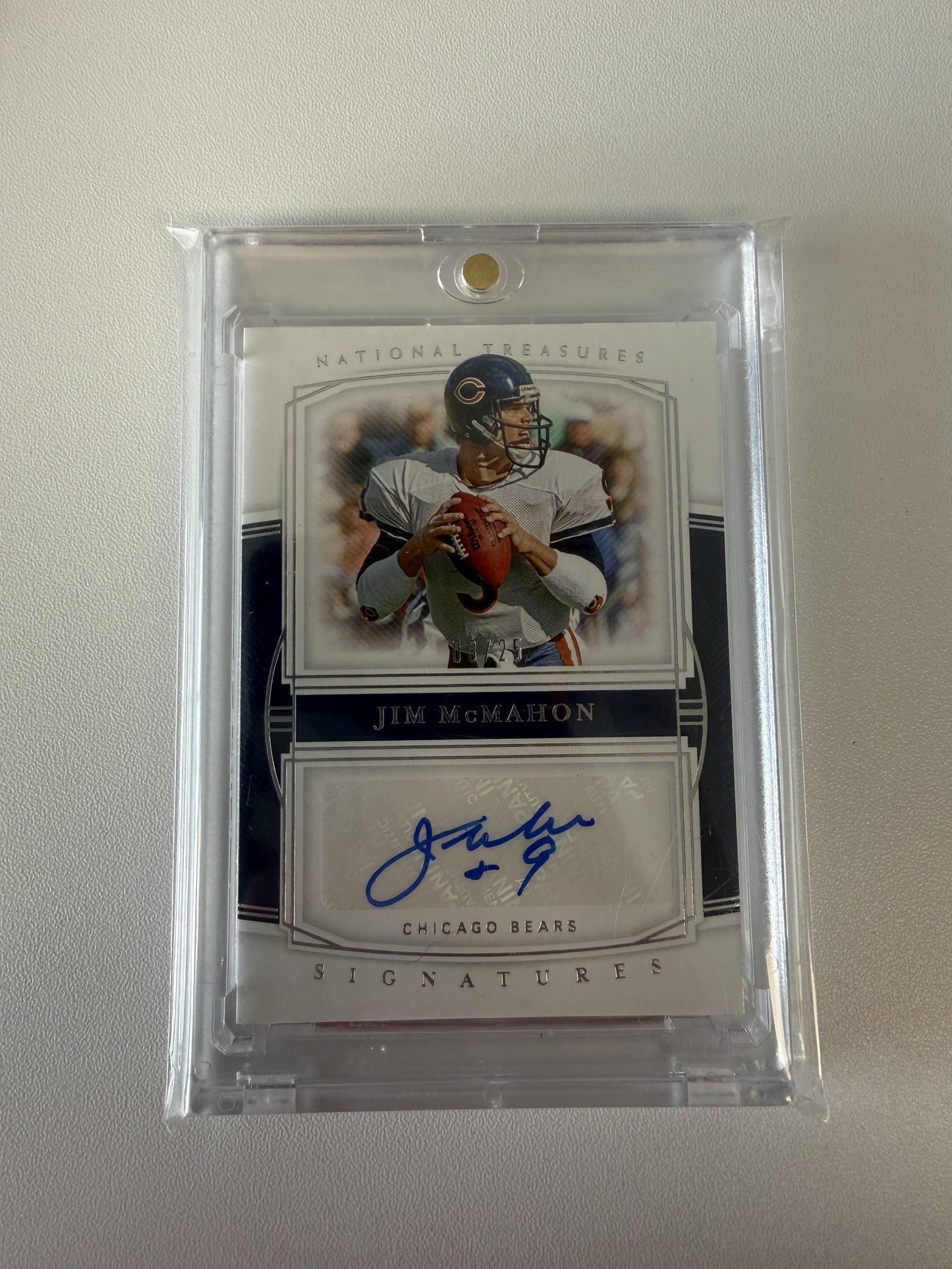 2019 Panini National Treasures #S-JM Jim McMahon Signatures #/25