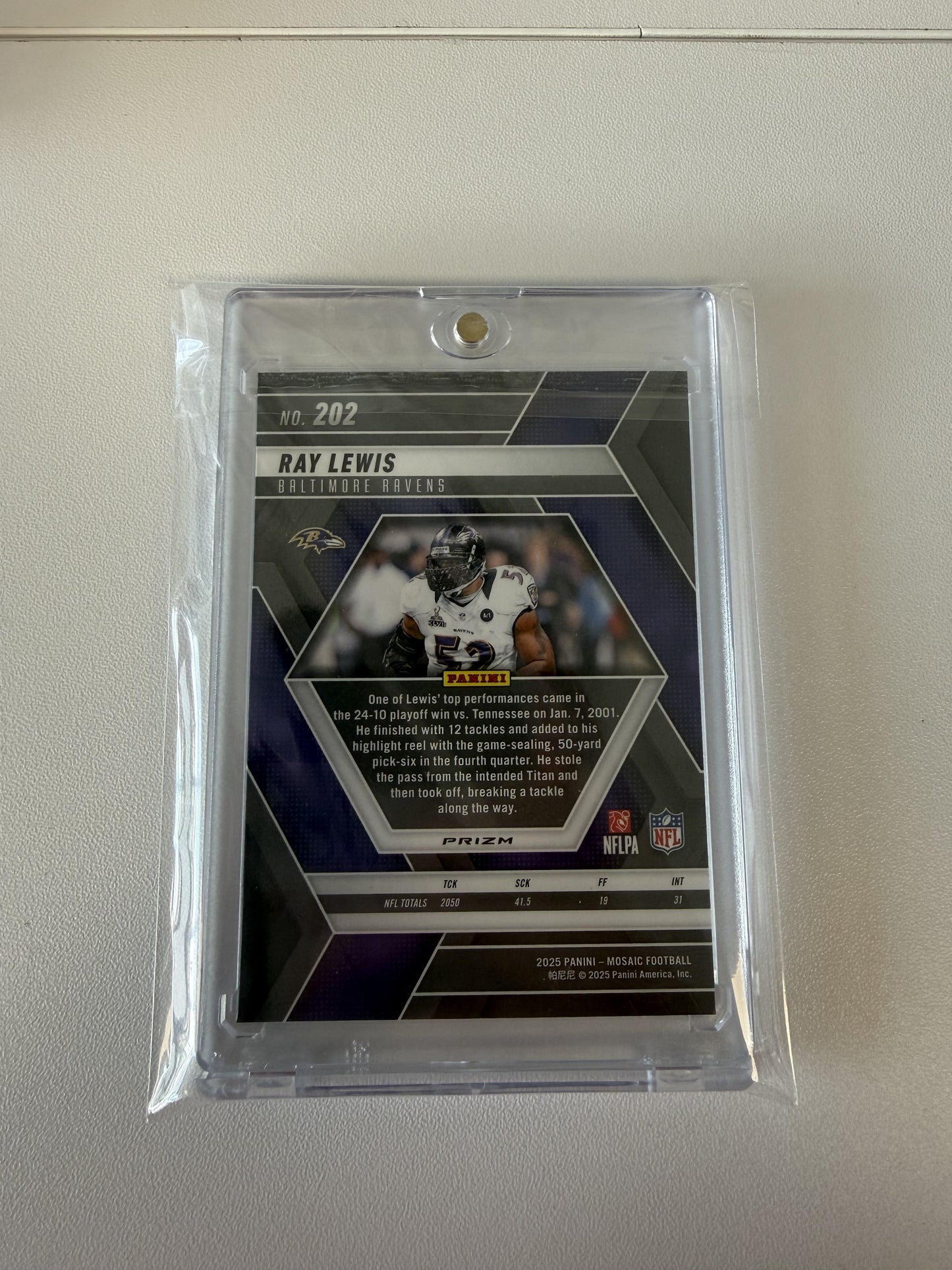 2025 Panini Mosaic #202 Ray Lewis Mosaic Genesis