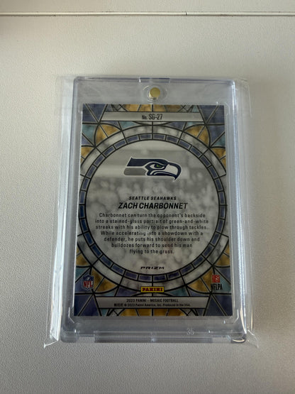 2023 Panini Mosaic #SG-27 Zach Charbonnet Stained Glass