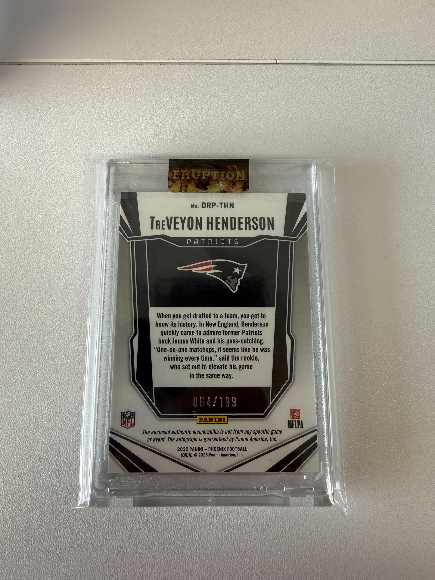 2025 Panini Phoenix #DRP-THN TreVeyon Henderson RPA Bronze Pandora Prizm #/199