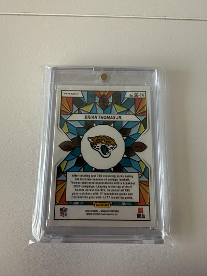 2024 Panini Mosaic #SG-14 Brian Thomas Jr. Stained Glass