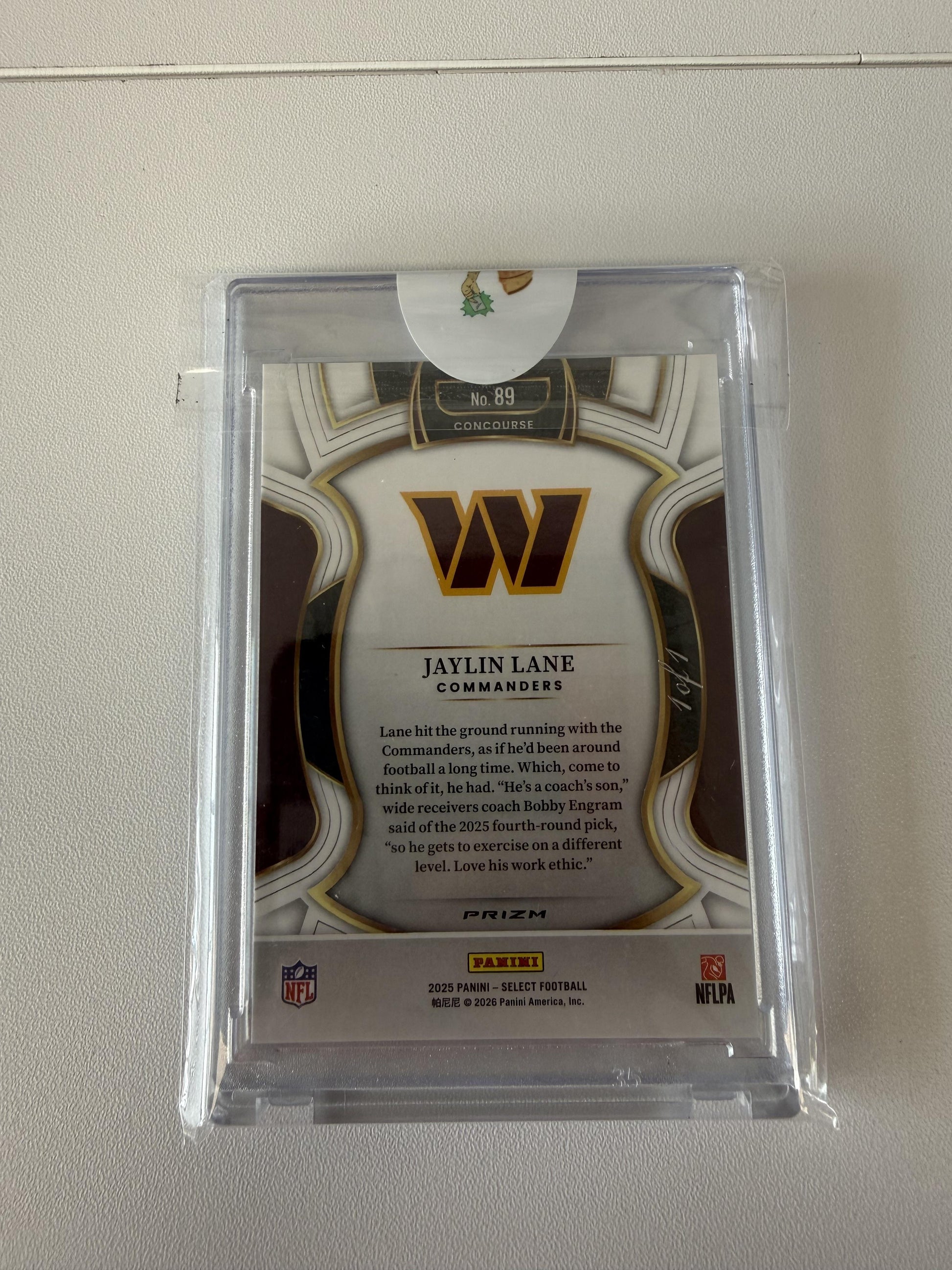2025 Panini Select #89 Jaylin Lane Black Disco Prizm #/1