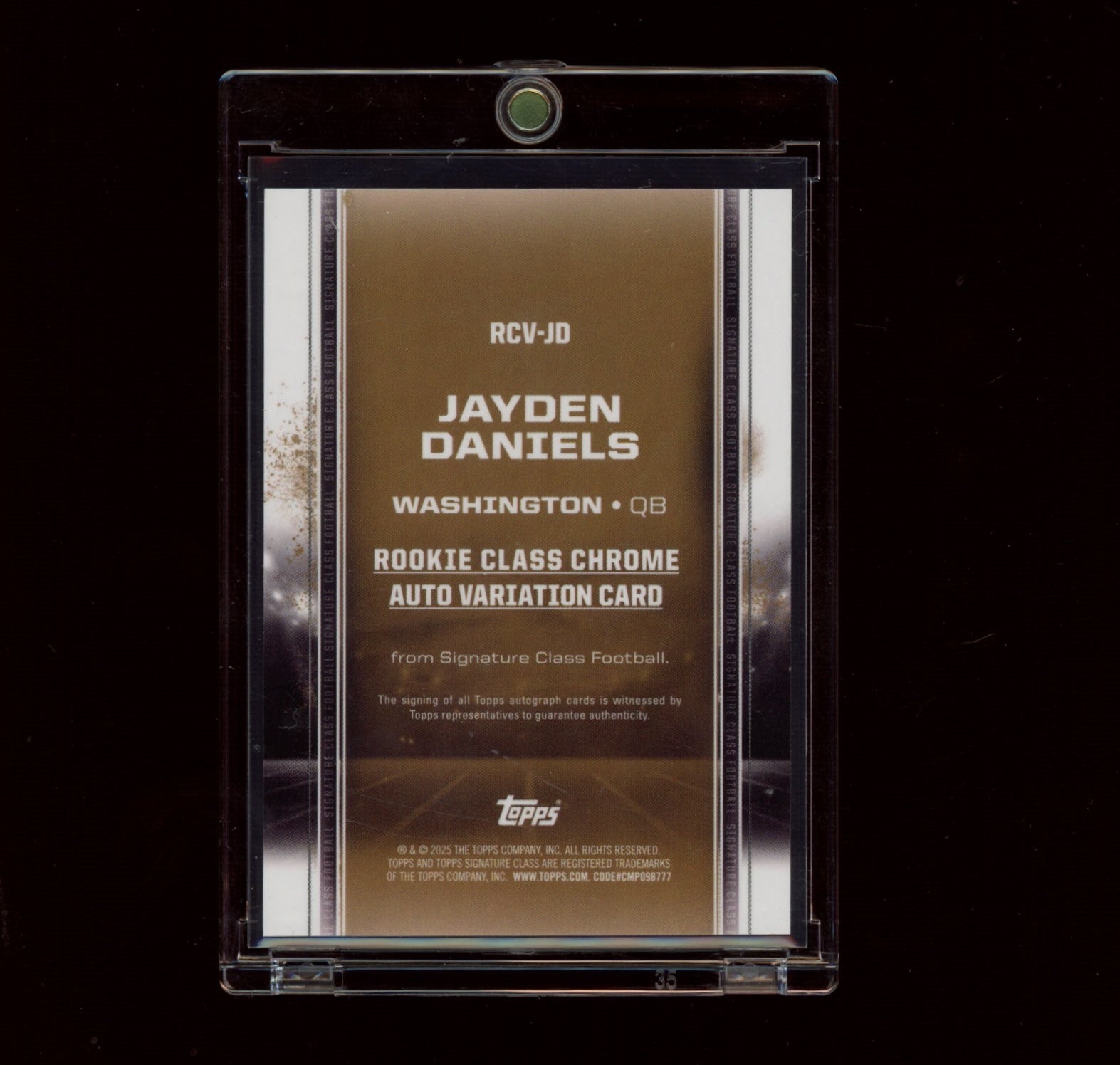 2024 Topps Signature Class #RCV-JD Jayden Daniels Chrome Auto Variation