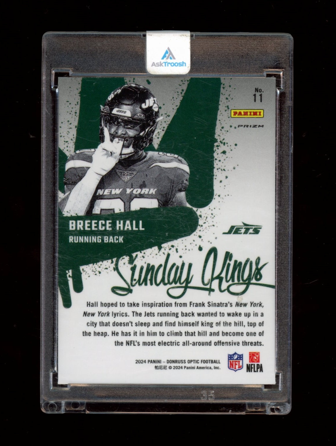 2024 Donruss Optic #11 Breece Hall Sunday Kings