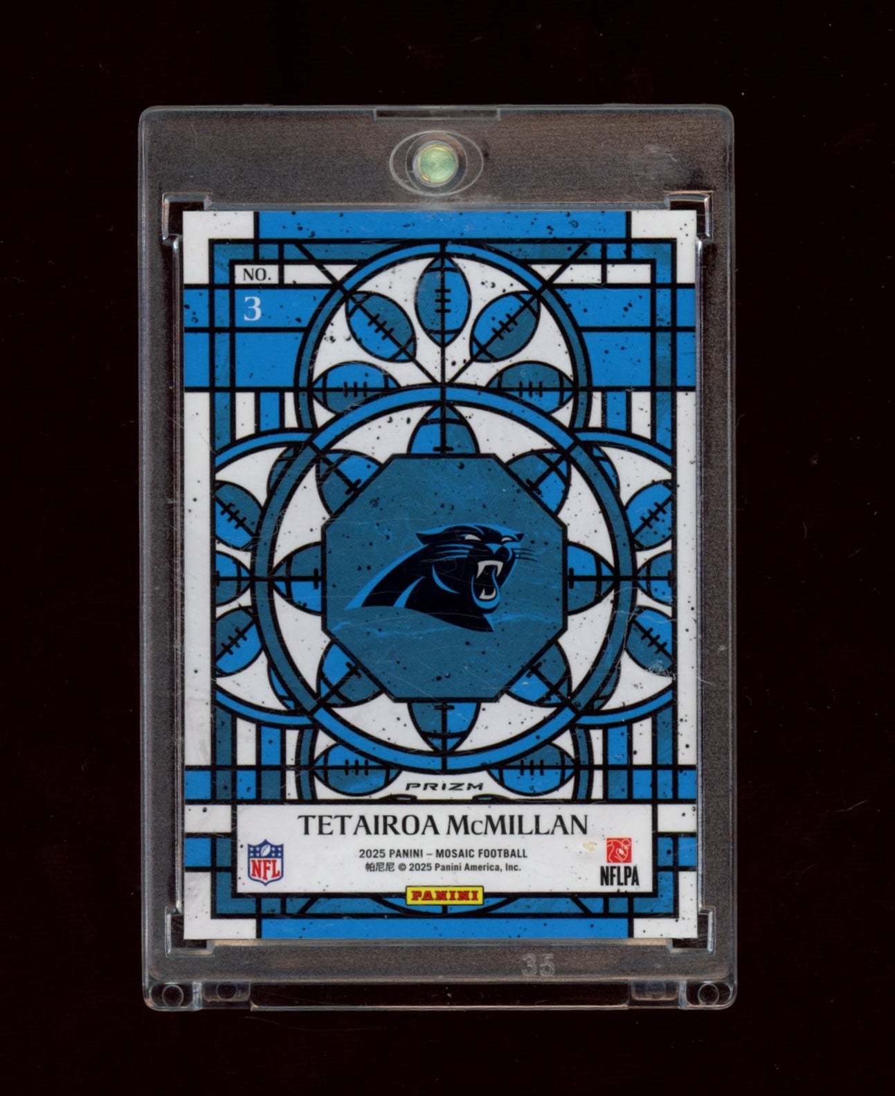 2025 Panini Mosaic #3 Tetairoa McMillan Stained Glass