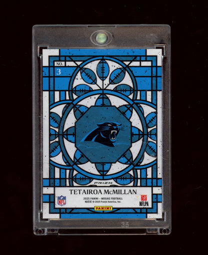 2025 Panini Mosaic #3 Tetairoa McMillan Stained Glass