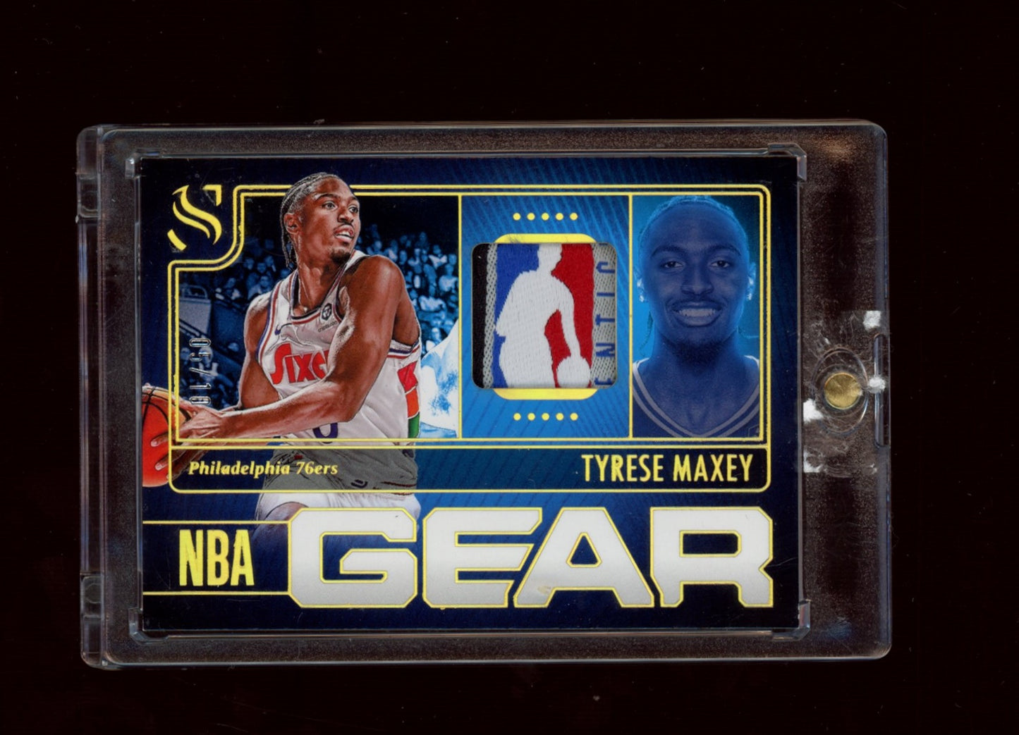 2024-25 Panini Silhouette #NG-MAX Tyrese Maxey NBA Gear Holo Gold #/10
