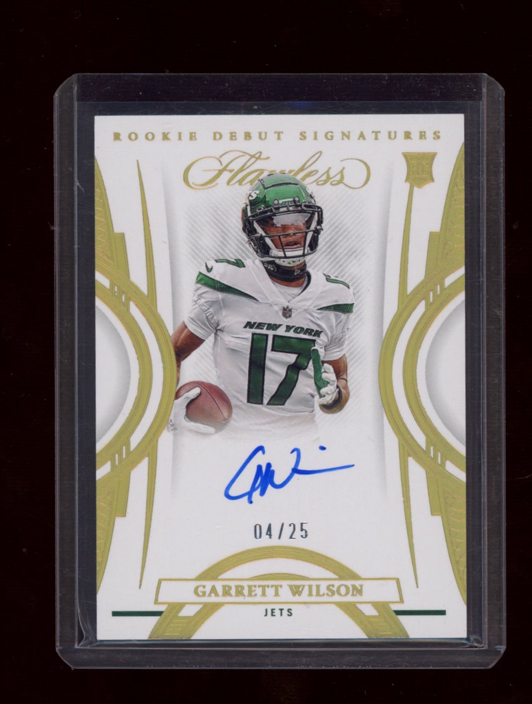 2022 Panini Flawless #RDS-GW Garrett Wilson Rookie Debut Signatures #/25