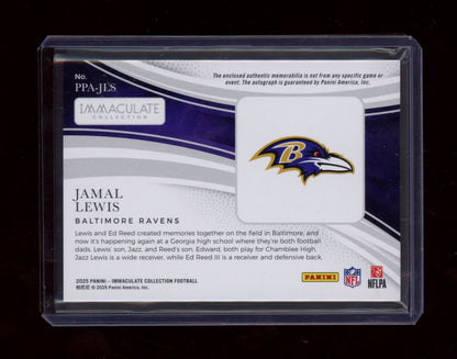 2025 Panini Immaculate #PPA-JLS Jamal Lewis Premium Patch Auto #/99