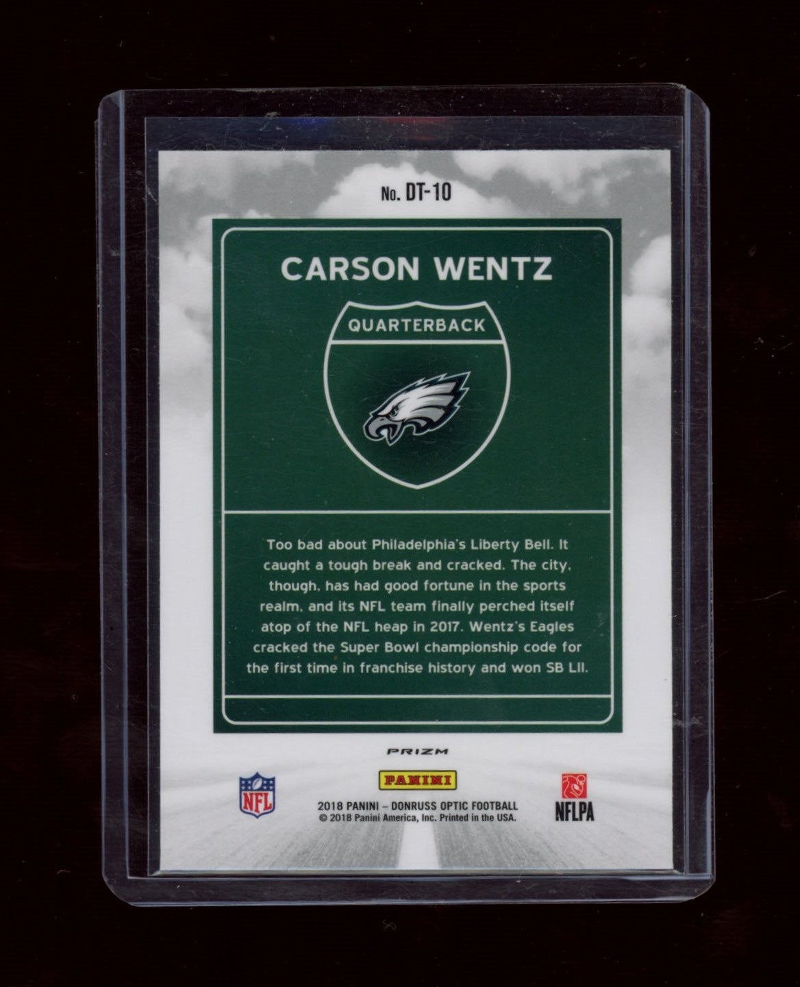 2018 Donruss Optic #DT-10 Carson Wentz Downtown