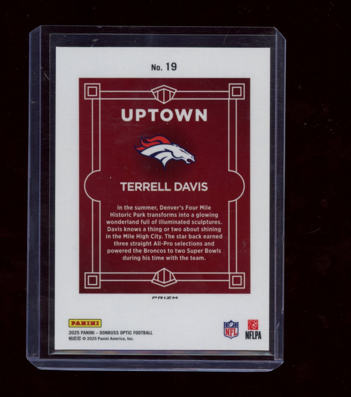 2025 Donruss Optic #19 Terrell Davis Uptown