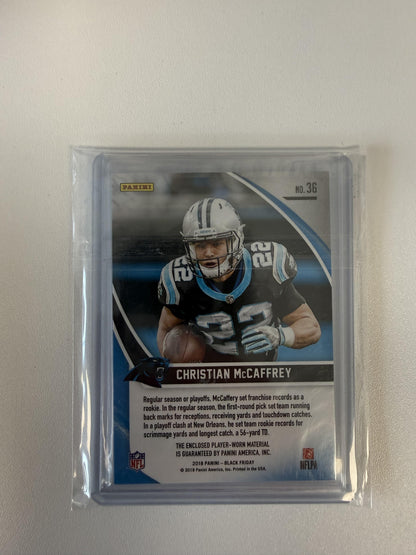 2018 Panini Black Friday #36 Christian McCaffrey Escher Squares #/25