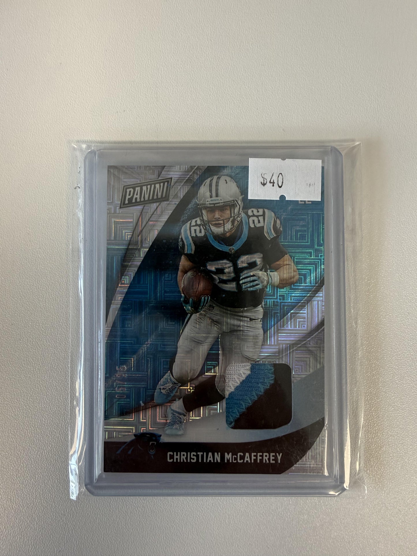 2018 Panini Black Friday #36 Christian McCaffrey Escher Squares #/25