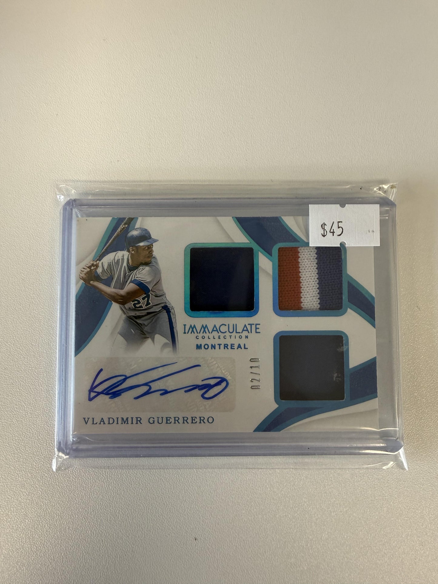2019 Panini Immaculate Collection #J-VG Vladimir Guerrero Jackets Patch #/10