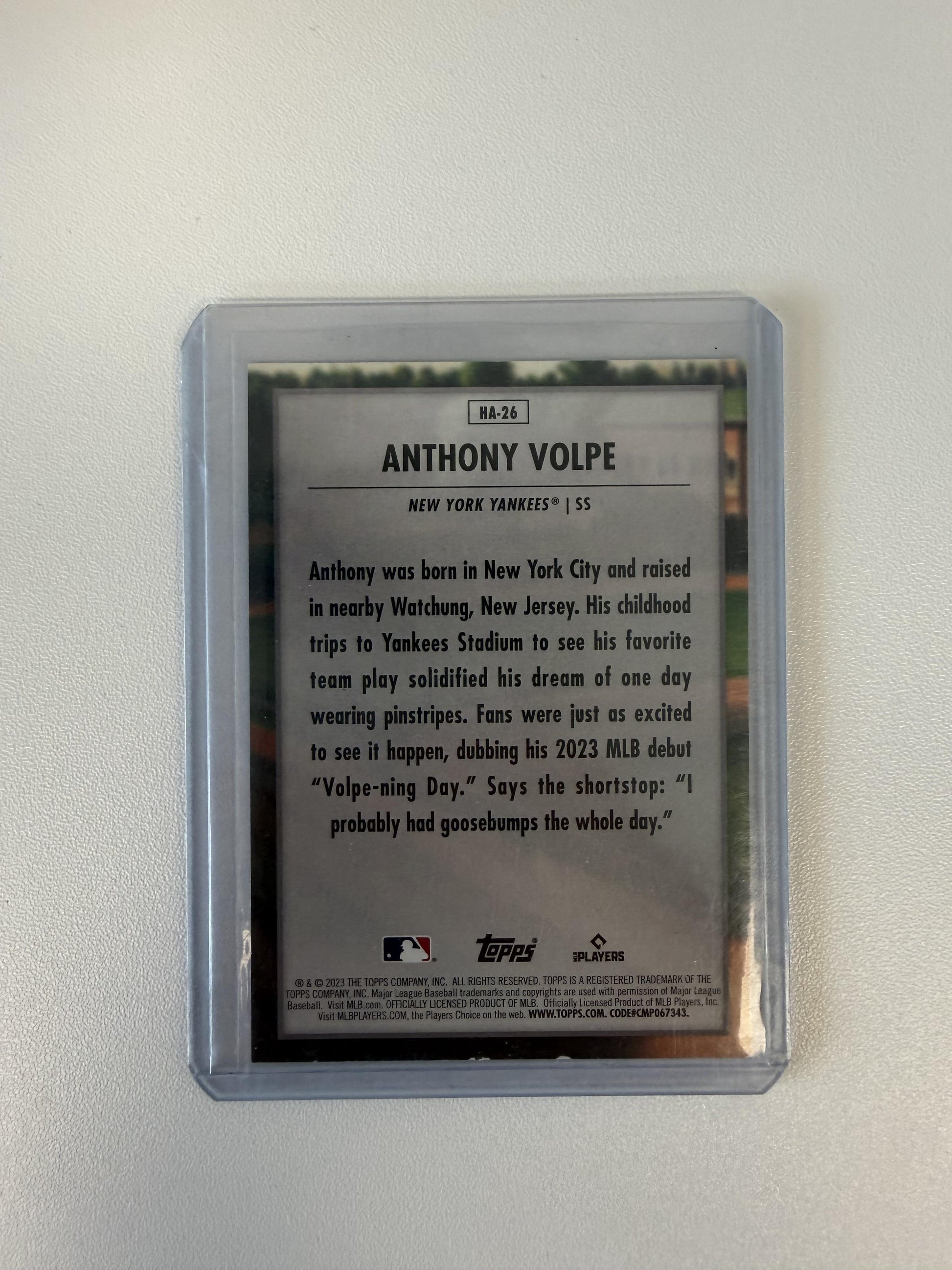 2023 Topps Update #HA-26 Anthony Volpe Home Field Advantage