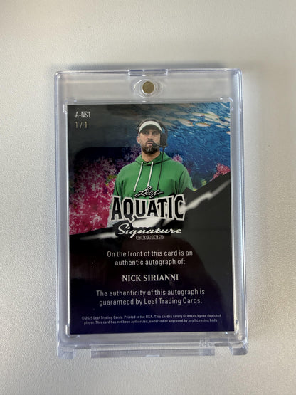 2025 Leaf Signature Series - Aquatic Shimmer Sea Turtle #A-NS1 Nick Sirianni #/1