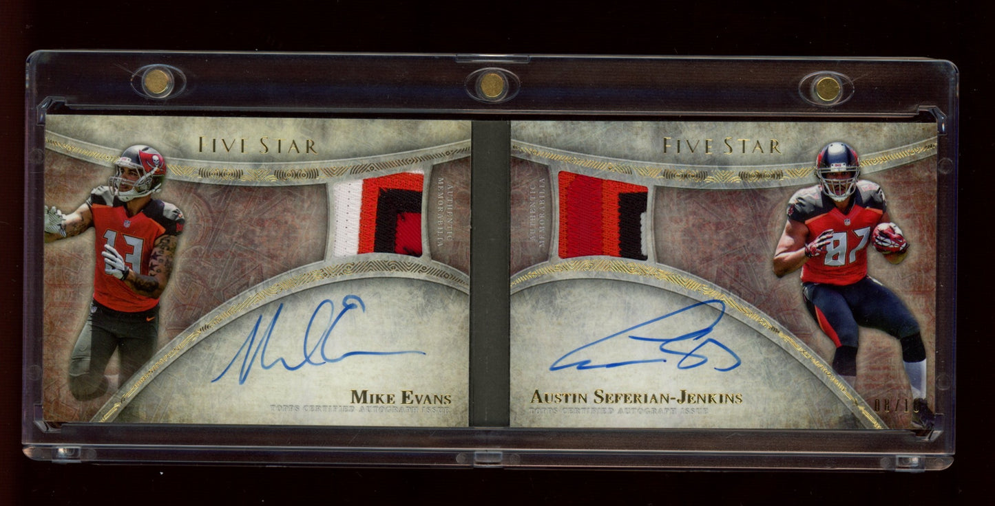 2014 Topps Five Star Mike Evans / Austin Seferian-Jenkins Dual Book #/10