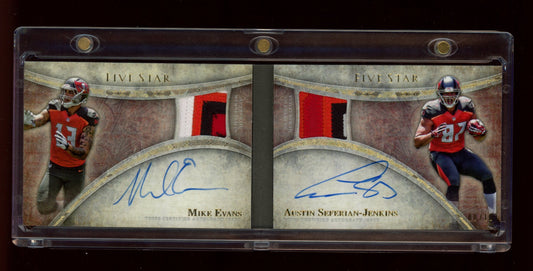 2014 Topps Five Star Mike Evans / Austin Seferian-Jenkins Dual Book #/10