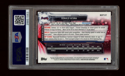 2017 Bowman Prospects #BCP127 Ronald Acuna Prospects-Chrome PSA 10