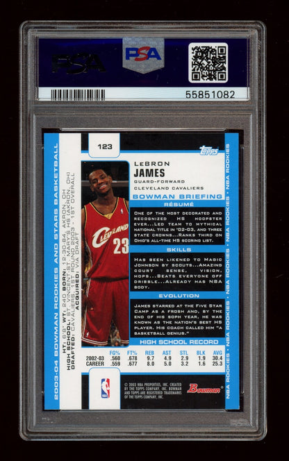 2003 Bowman Rookies & Stars #123 Lebron James PSA 9