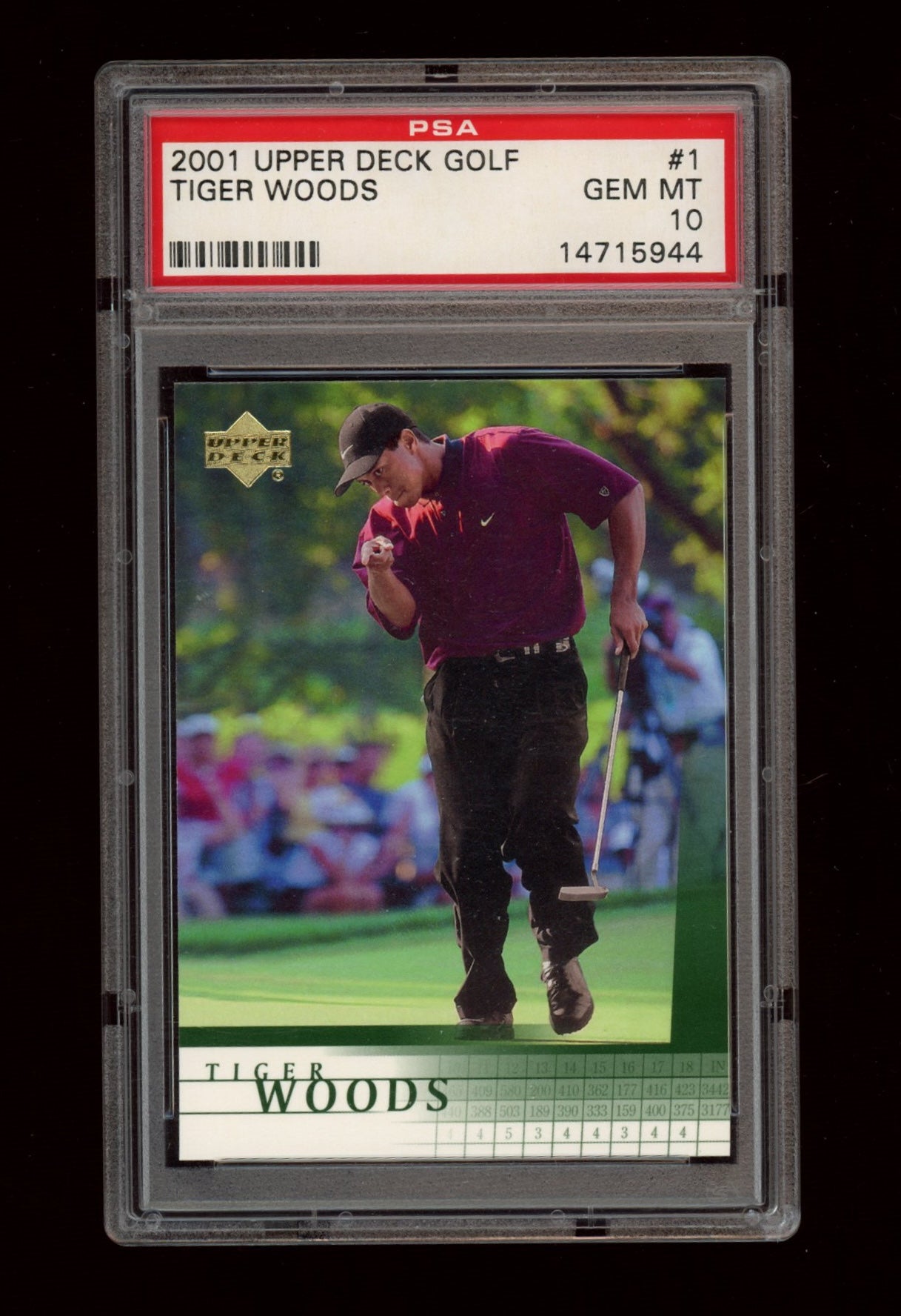 2001 Upper Deck Golf #1 Tiger Woods PSA 10