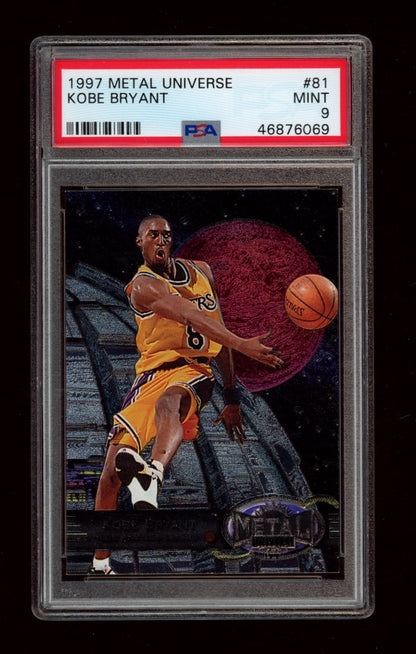 1997 Metal Universe #81 Kobe Bryant PSA 9