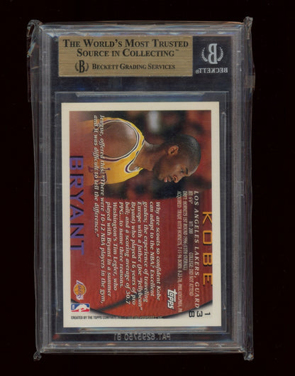1996-97 Topps #138 Kobe Bryant BGS 9.5 TRUE GEM+