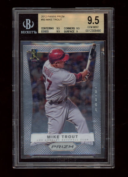2012 Panini Prizm #50 Mike Trout BGS 9.5